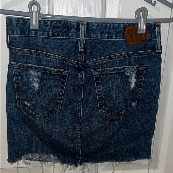 AG ADRIANA GOLDSCHMIED The Erin Blue Denim Distressed Pencil Skirt 26 waist - Picture 6 of 13